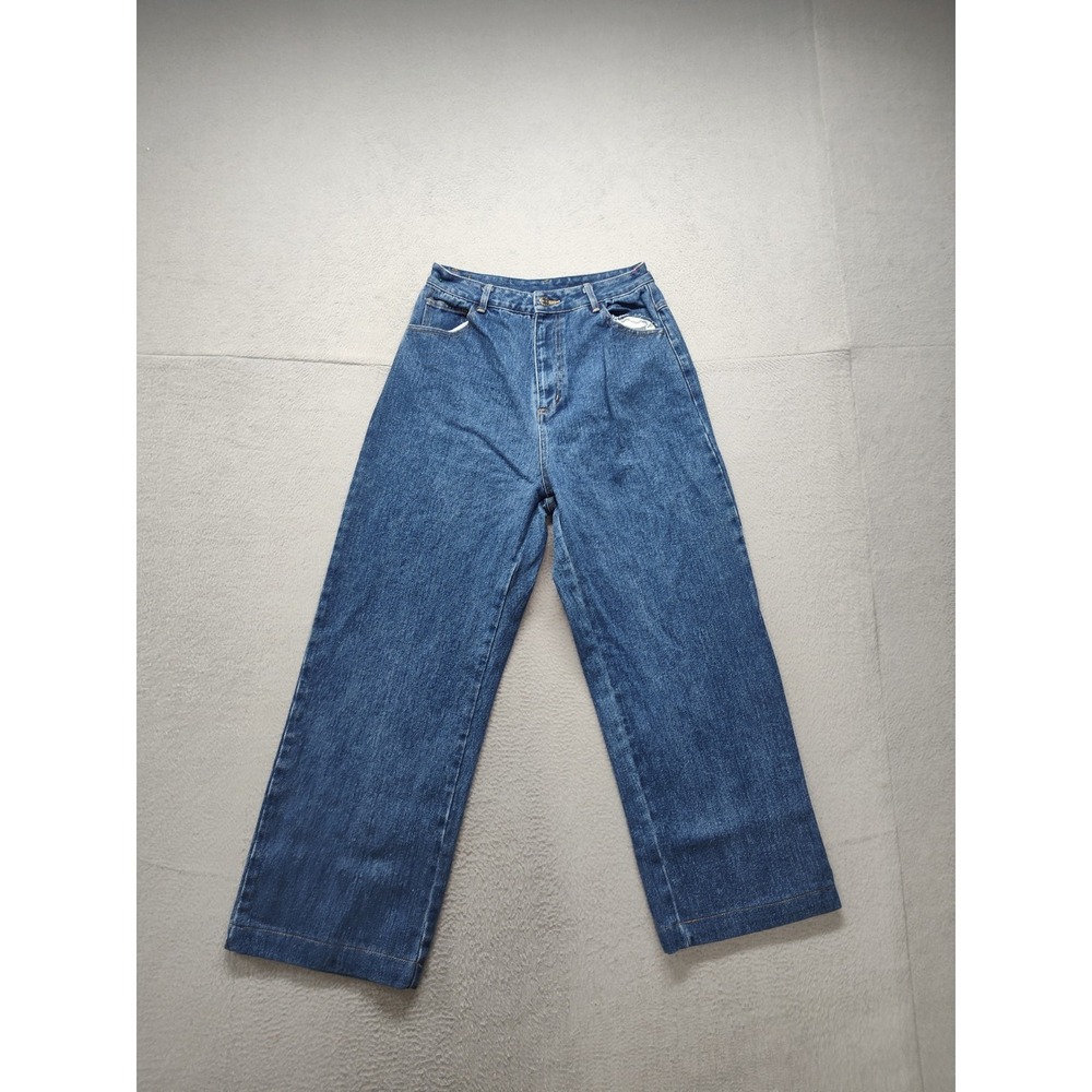 Twice Denim Women Jeans 4 Blue Zip Button 5 Pockets 100% Cotton High Rise Casual